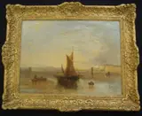 Boats in flat calm by 19th Century English School, oil on canvas,, sold Sep 2012