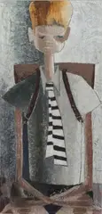 School boy by Cecily Sash, oil on board, sold Sep 2012