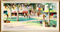 Flower market at Cannes by D'Oyly-John, sold Aug 2012