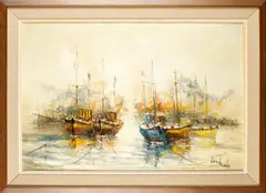 River scene by Ben Maile, sold Aug 2012