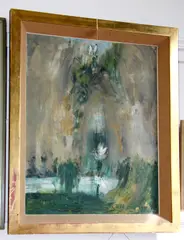 Landscape by Michael Wishart, oil on canvas, sold Aug 2012