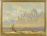 Western landscape by Thomas Lewis, oil on canvas, sold Jan 2017