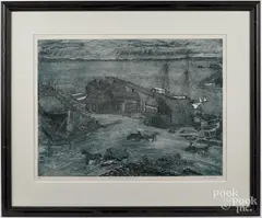 Untitled by John Neville, engraving, sold Jan 2017