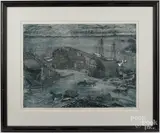 Untitled by John Neville, engraving, sold Jan 2017