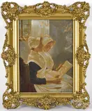 of two women singing by Walter Firle, oil on canvas, sold Jan 2017