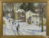 winter landscape by Harry Leith-Ross, oil on canvas, offered Jan 2017