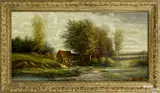landscape by Ben Austrian, oil on board, offered Jan 2017