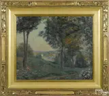 landscape by Arthur Hazard, oil on canvas, sold Jan 2017