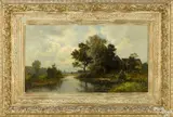 landscape by Carl C. Weber, oil on canvas, offered Jan 2017