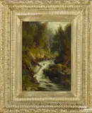 river landscape by Carl Philipp Weber, oil on canvas, sold Jan 2017