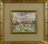 of a Mexican celebration by Martha Walter, watercolor, offered Jan 2017