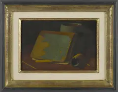 still life with a book and pipe by John F. Peto, oil on board, sold Jan 2017