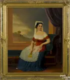 portrait of Miss Turpin by Hans Bebie, oil on canvas, offered Jan 2017