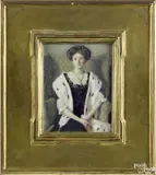 portrait of Mrs. A. Gould by Heloise Redfield, watercolor on ivory, offered Jan 2017