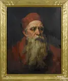 portrait of a rabbi by Albrecht Bernhard Uhle, oil on canvas, offered Jan 2017