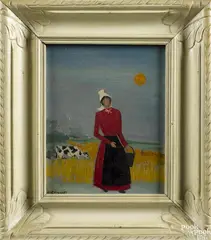 Untitled by David Y. Ellinger, oil on board, sold Jan 2017