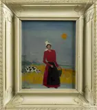 Untitled by David Y. Ellinger, oil on board, sold Jan 2017