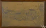 drawing of the Altenderfer homestead in Center Township by Ferdinand Brader, pencil, offered Jan 2017