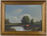 landscape with cows by William Curry, oil on canvas, offered Dec 2016