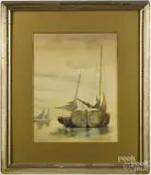 seascape by Harry Bailey, watercolor, offered Dec 2016