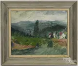 Untitled by Dorothy Schalk, oil on board, offered Dec 2016