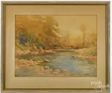 landscape by Adelbert Pratt, watercolor, offered Dec 2016