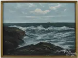 coastal scene by Victor Shearer, oil on canvas, offered Dec 2016