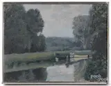 landscape by Bernard Ungerleider, oil on board, offered Dec 2016