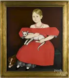 folk portrait by Richard Downes, oil on canvas, offered Dec 2016