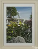 of a floral landscape by Thomas A. Newnam, watercolor, offered Nov 2016