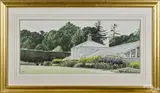 of a conservatory by Thomas A. Newnam, watercolor, offered Nov 2016