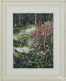 of flowers by Thomas A. Newnam, watercolor, offered Nov 2016