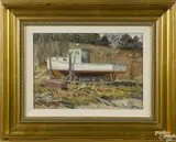 of a harbor scene by Stapleton Kearns, oil on canvas, offered Nov 2016