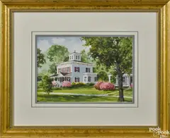 of a home by Keith Hoffman, watercolor, offered Nov 2016