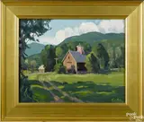 of a landscape by Eric Tobin, oil on panel, offered Nov 2016