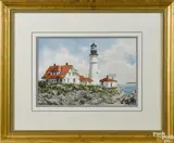 of the Portland Head Light by Keith Hoffman, watercolor, offered Nov 2016
