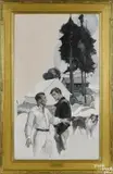 illustration by Frank Schoonover, oil on canvas, offered Nov 2016