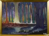 of a fountain by Laussat Rodgers, oil on canvas, offered Nov 2016