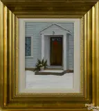 of a colonial doorway by T. A. Charron, oil on panel, offered Nov 2016