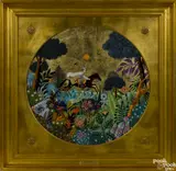and gold leaf on board by Allain Thomas, oil, offered Nov 2016