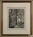 with color by Marc Chagall, etching, offered Nov 2016