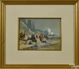 of a maritime scene by Jules Achille Noël, watercolor and gouache, offered Nov 2016