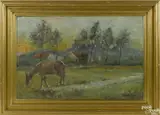 of a horse in a field by Charles Lebon, oil on canvas, offered Nov 2016