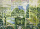 The Landscape Question by Lowell Nesbitt, 1983, oil on canvas, sold Oct 2022