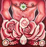 Rose Connection by Lowell Nesbitt, 1985, oil on canvas, sold Oct 2022
