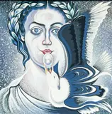 Offering by Lowell Nesbitt, 1986, oil on canvas, sold Oct 2022