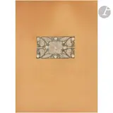 Chrysanthèmes, vers 1902-03 Dessin préparatoire pour une plaque à bijoux pour collier de chien by René Lalique, Gouache, aquarelle, encre de Chine sur papier BFK de Rives, sold Dec 2022