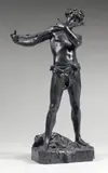 L'improvisateur by Félix Charpentier, Épreuve en bronze à patine brune nuancée verte, fonte d'édition ancienne de Colin, sold Jun 2011