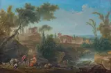Paysage aux bergers et à l'architecture antique by Jacques Nicolas Julliard, Toile, sold Jun 2011