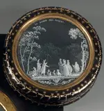 La danse des chiens by Louis-Nicolas Van Blarenberghe, 1783, Gouache, grisaille, sold Jun 2011